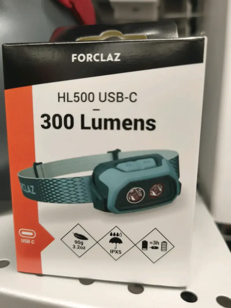 Linterna Frontal Forclaz HL500 USB-C 300 Lumens - 4