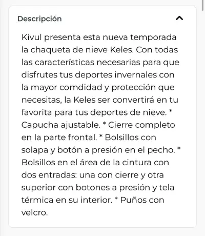 Chaqueta Kivül hombre Keles. - miniatura 5
