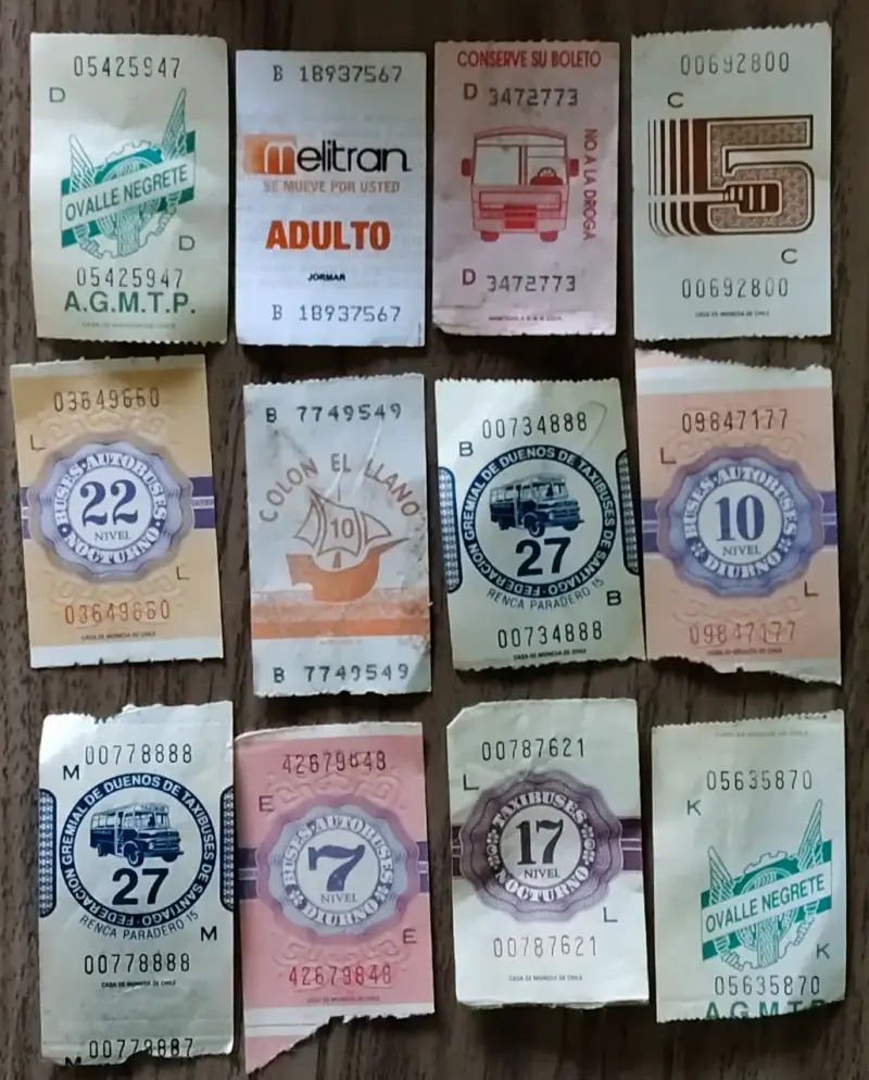 Colección de boletos de transporte antiguos - 1
