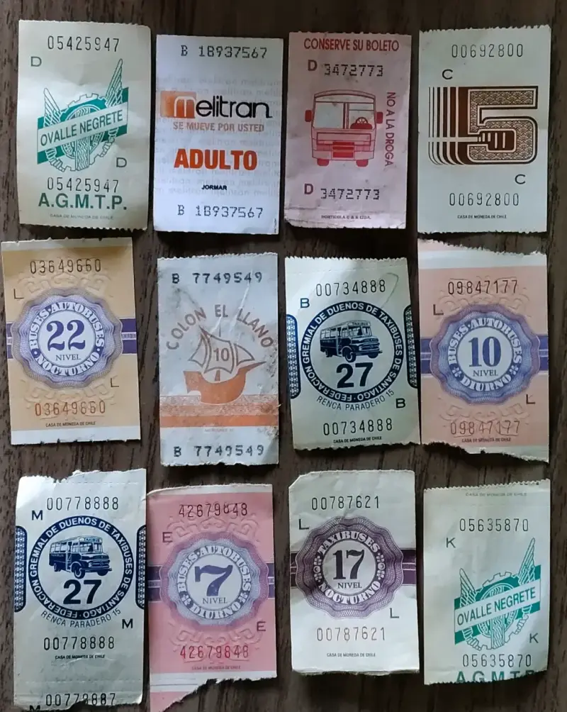 Colección de boletos de transporte antiguos - 3