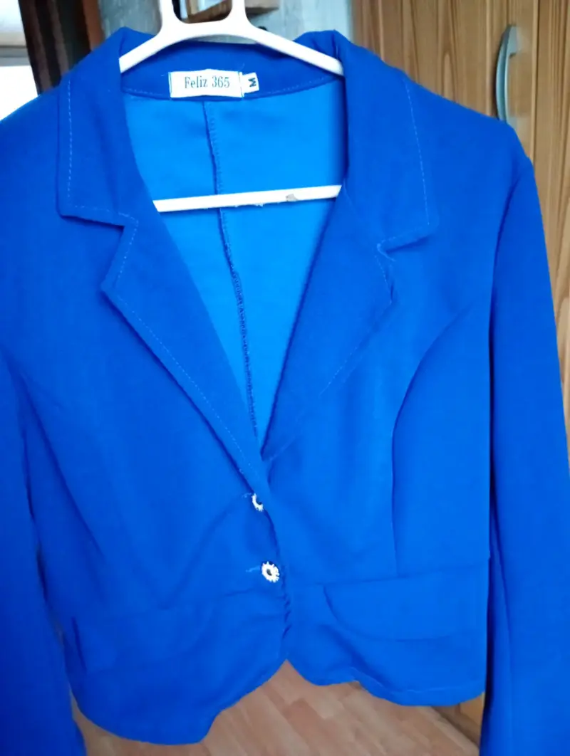 Blazer Azul Eléctrico Feliz 365 Talla M – - 1
