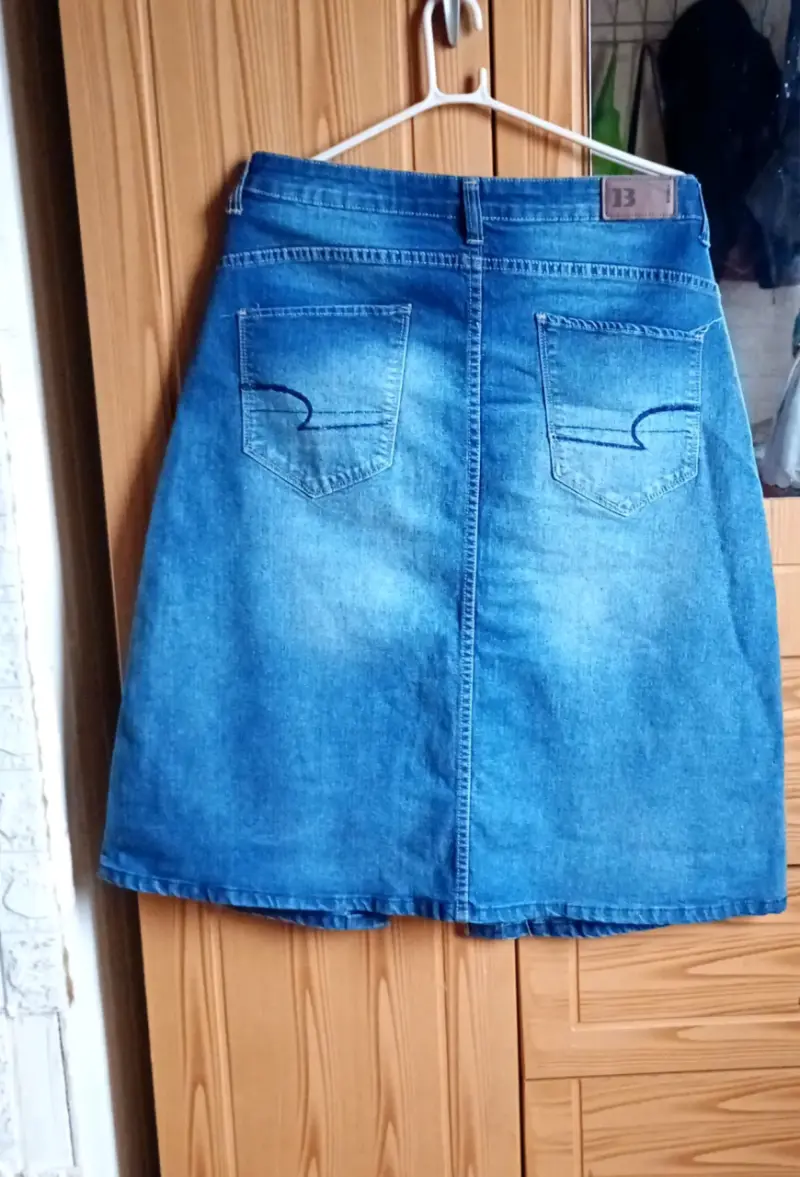 Falda Jeans Midi BluGirl Jeans Talla XL – Botónes - 2