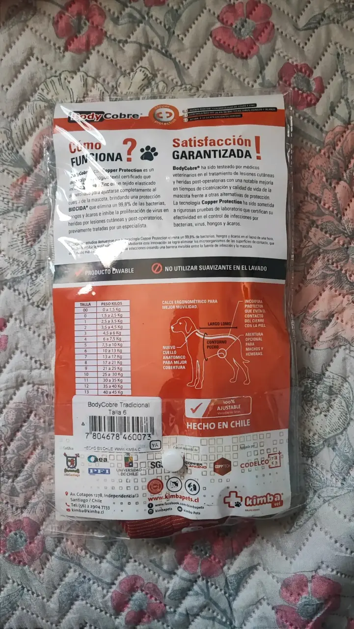 Ropa Post-Quirúrgica para Mascotas BodyCobre Talla 6