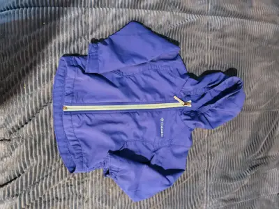 Chaqueta impermeable azul para niños Columbia - miniatura 1