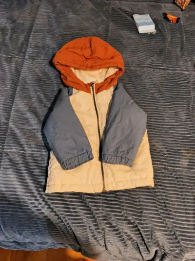 Chaqueta impermeable azul para niños Columbia - miniatura 2