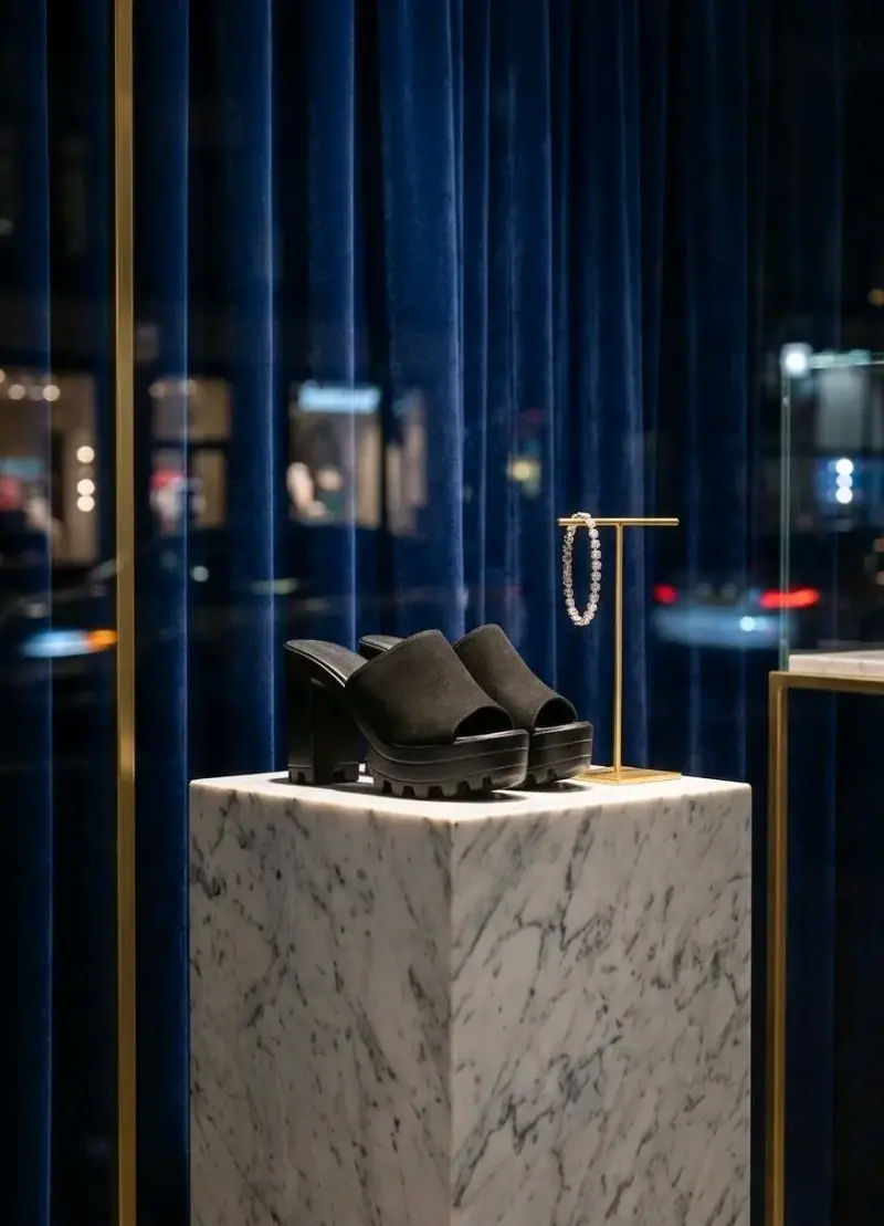 Sandalias de Tacón Alto Negras Elegantes