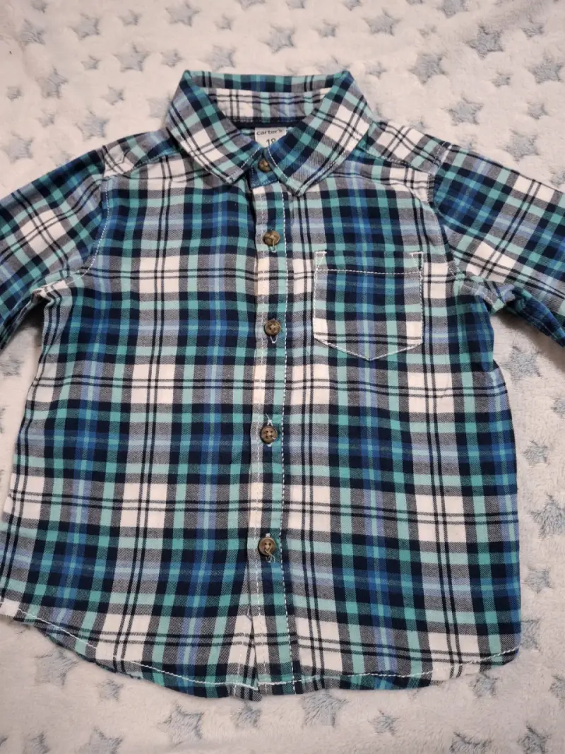 Camisa a cuadros para niño talla 18 meses