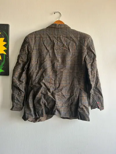 Blazer de lana a cuadros para hombre - miniatura 2