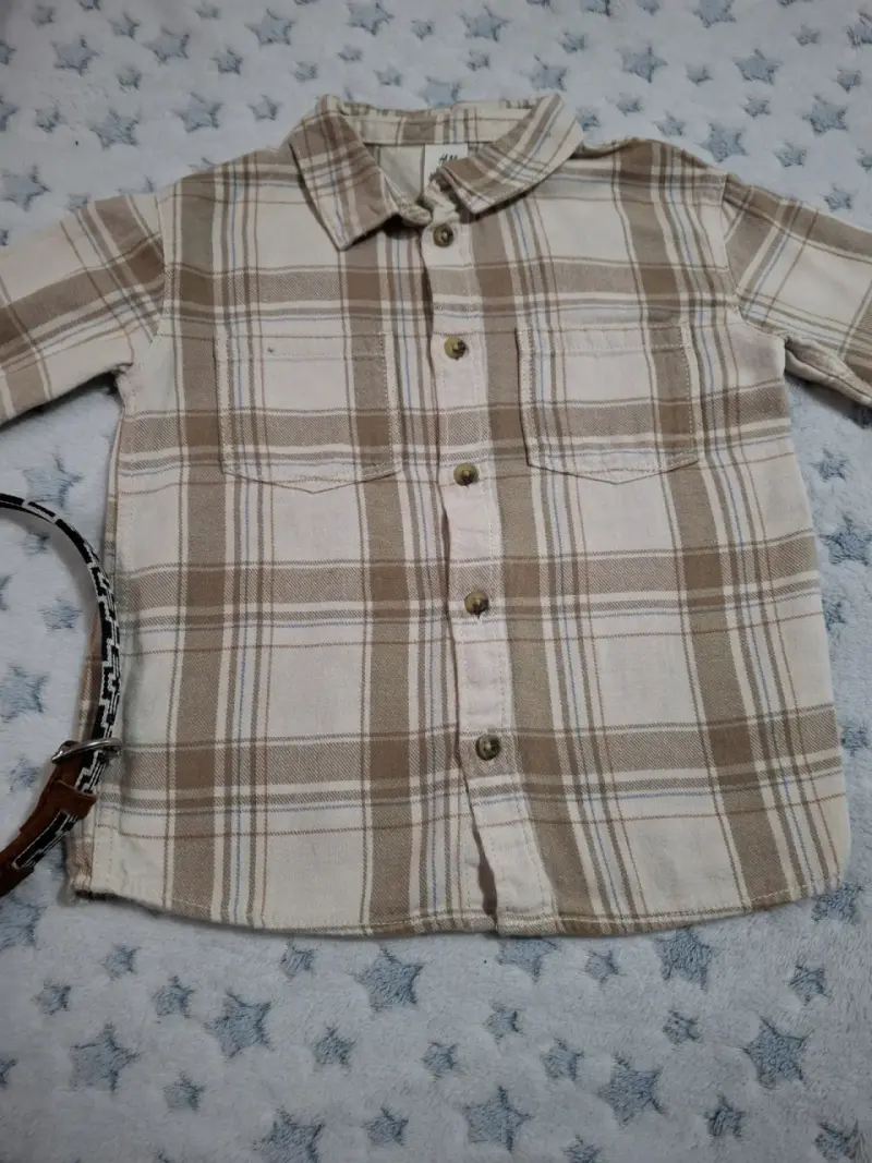 Camisa de franela a cuadros para niño
