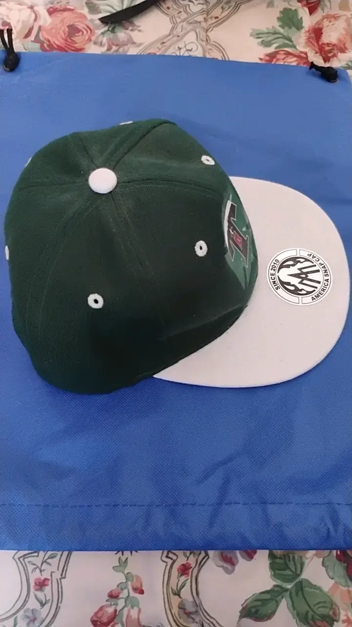 Gorra verde con visera blanca America Snap Cap - 2