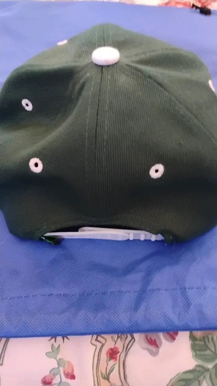 Gorra verde con visera blanca America Snap Cap - 3