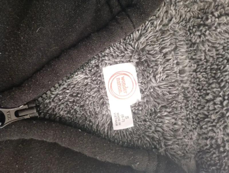 Polerón con capucha para niño color negro y gris - 2