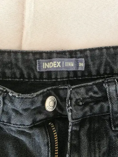 Jeans de mezclilla azul oscuro Index talla 36 - miniatura 2