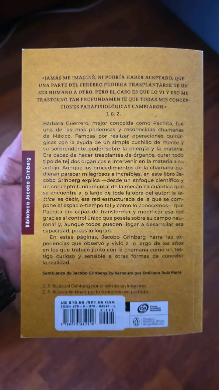 Libro 'Pachita' de Jacobo Grinberg-Zylberbaum - 2
