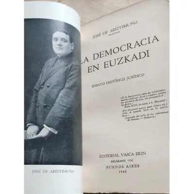 Libro 'La Democracia en Euzkadi' de José de Ariztimuño - miniatura 1