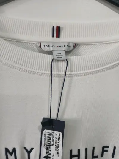 Vestido sudadera Tommy Hilfiger blanco - miniatura 2