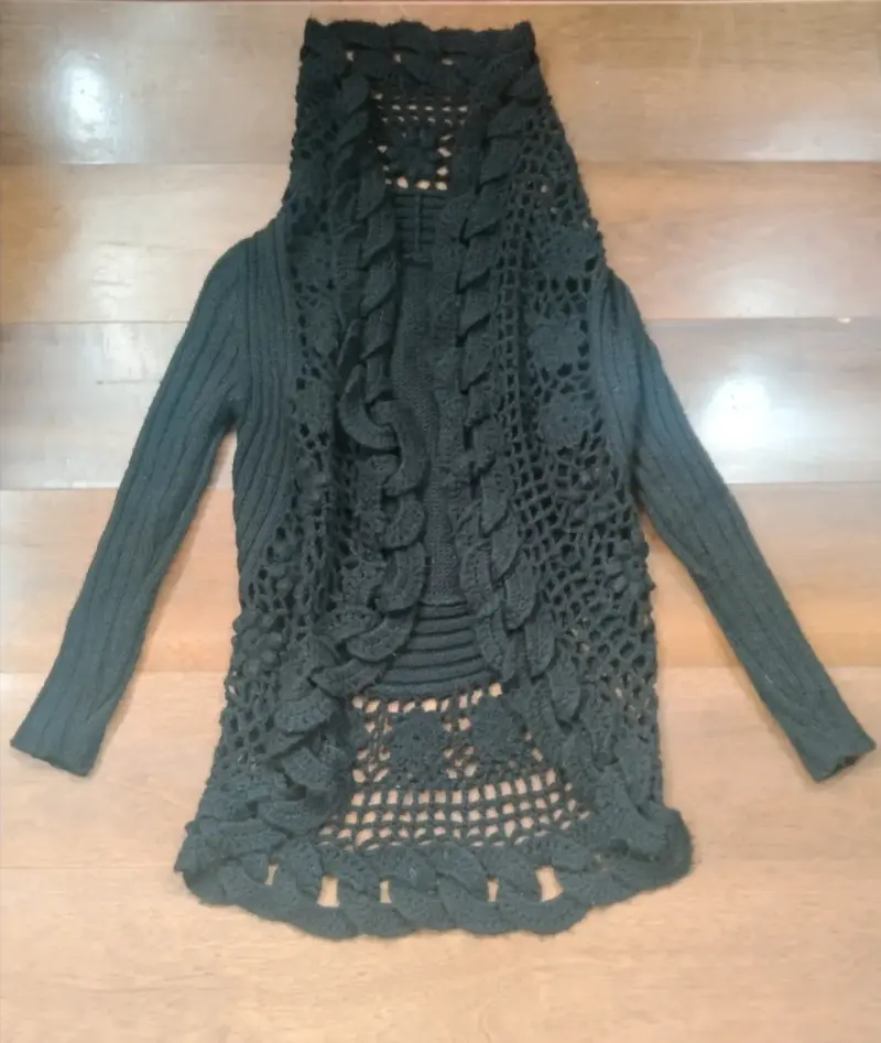 Cárdigan Chaleco Largo De Mujer (Talla L) - 5