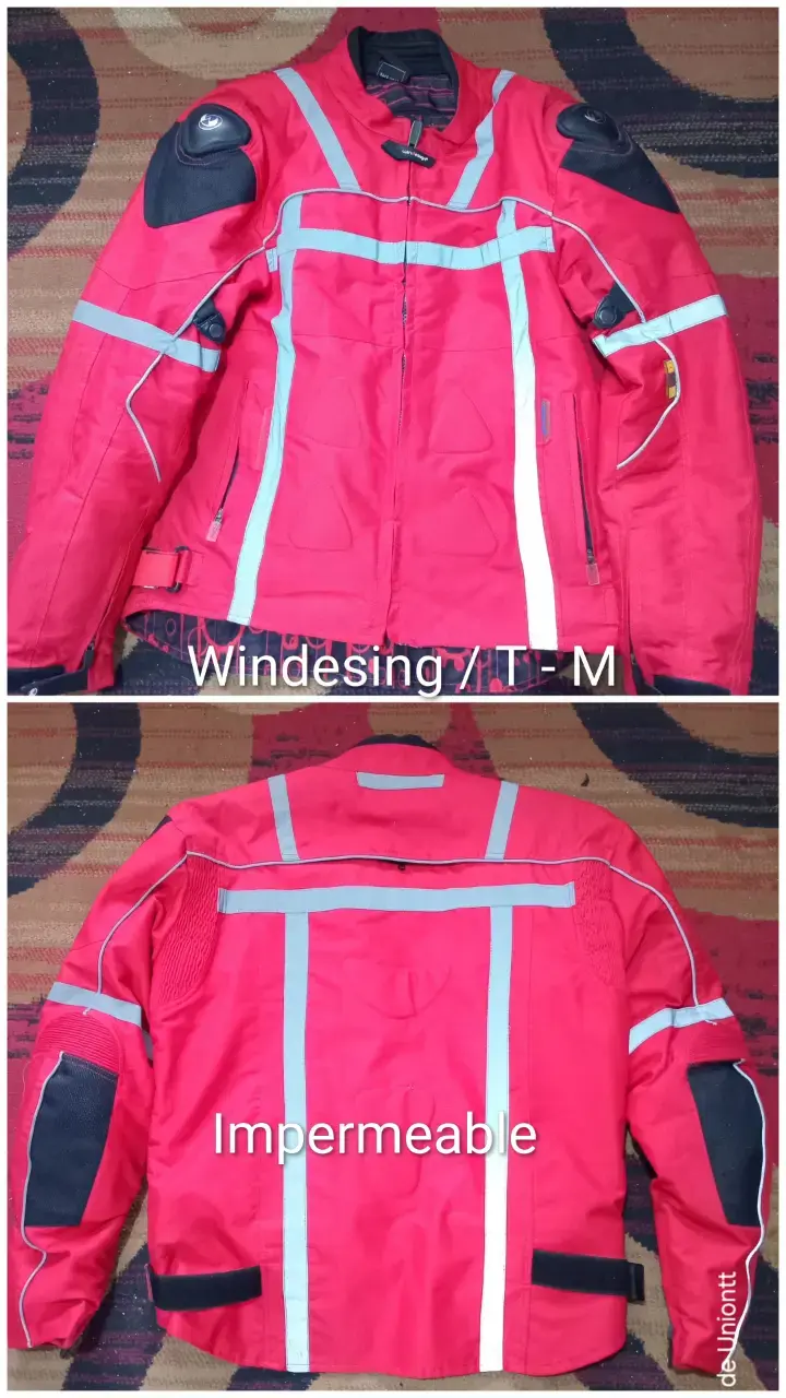 Chaqueta de moto impermeable roja Windesing - 1
