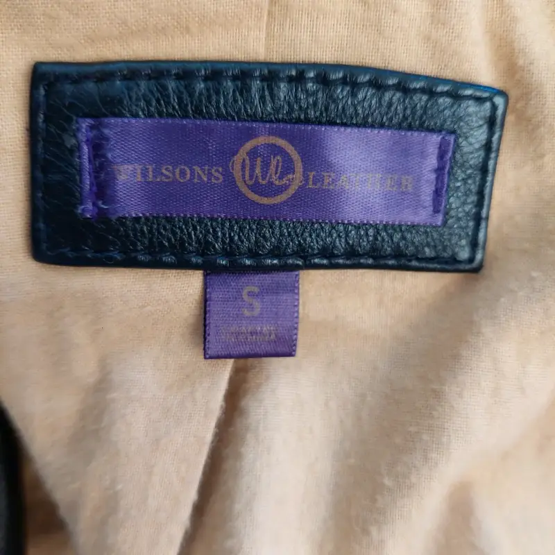 Chaqueta de cuero negra para mujer talla S - 4