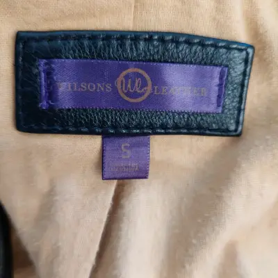 Chaqueta de cuero negra para mujer talla S - miniatura 4