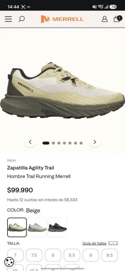 Zapatillas merrell agility trail - miniatura 2