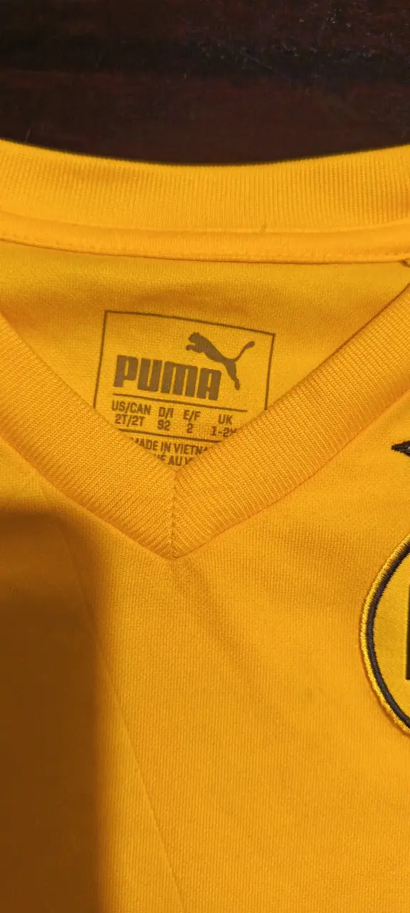 Camiseta Borussia Dortmund Puma amarilla bebe 1/2 - 2