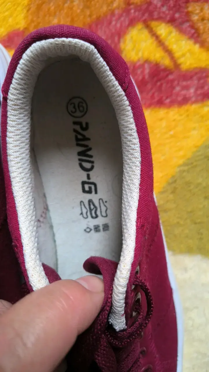 Zapatillas deportivas burdeos para mujer talla 36 - 1