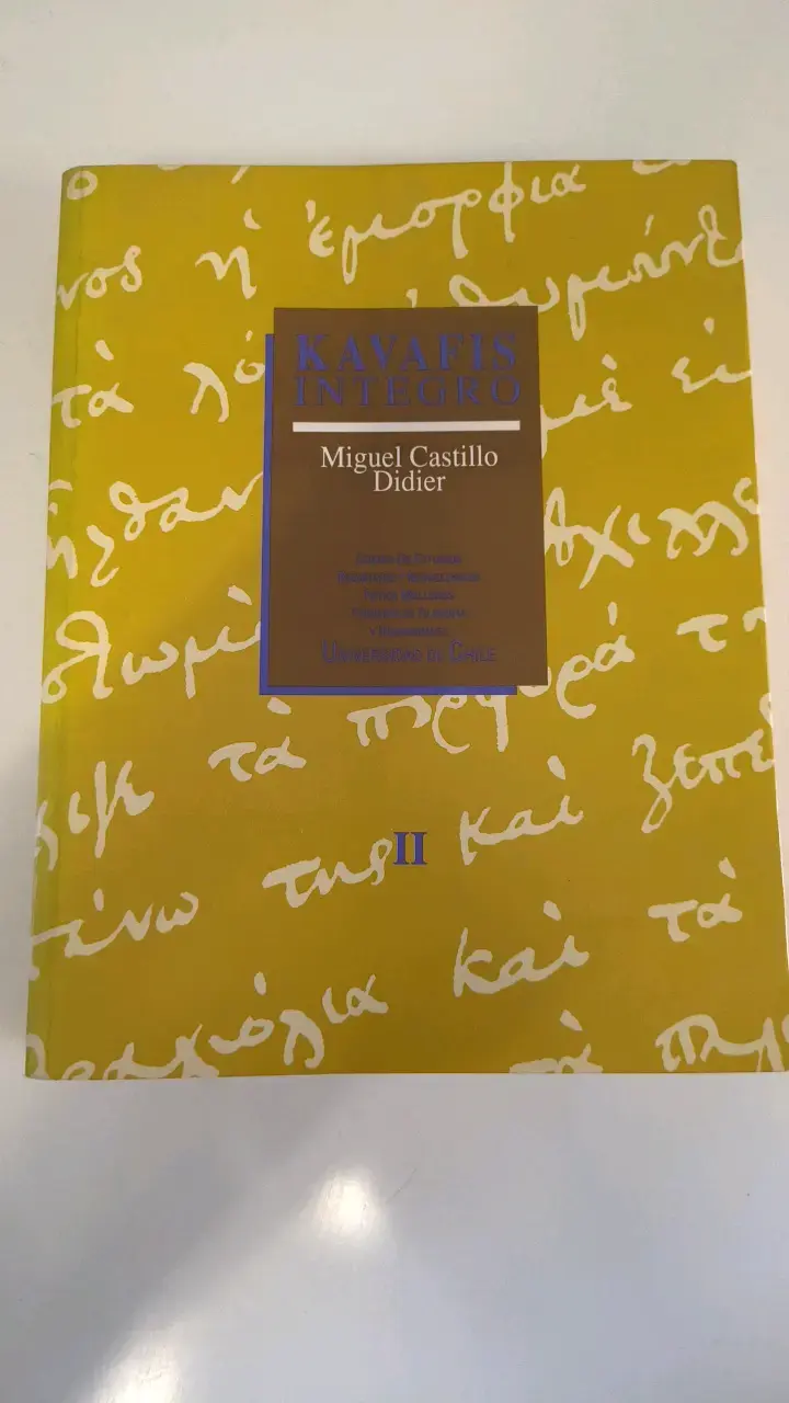 Libro Kavafis Íntegro Vol. II - 1