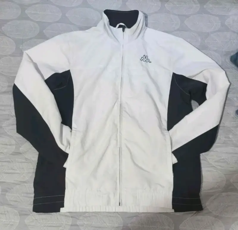 Cortavientos Kappa vintage blanco/negro Talla L