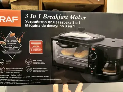 Máquina de desayuno 3 en 1 RAF con cafetera y horno - miniatura 1