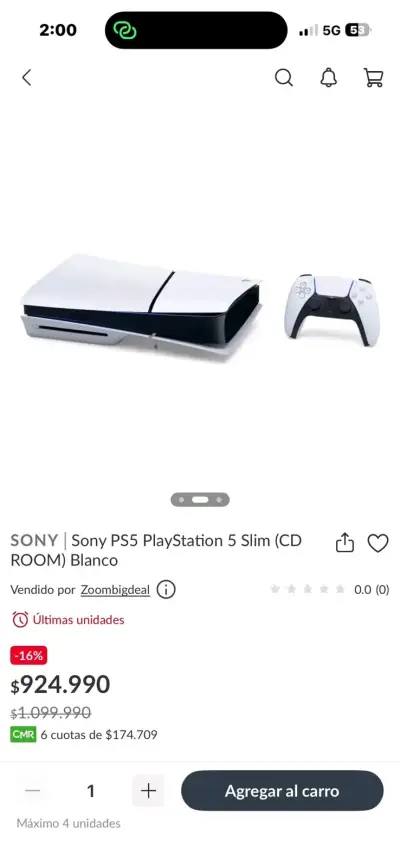 Consola Sony PlayStation 5 Slim Blanca - miniatura 1