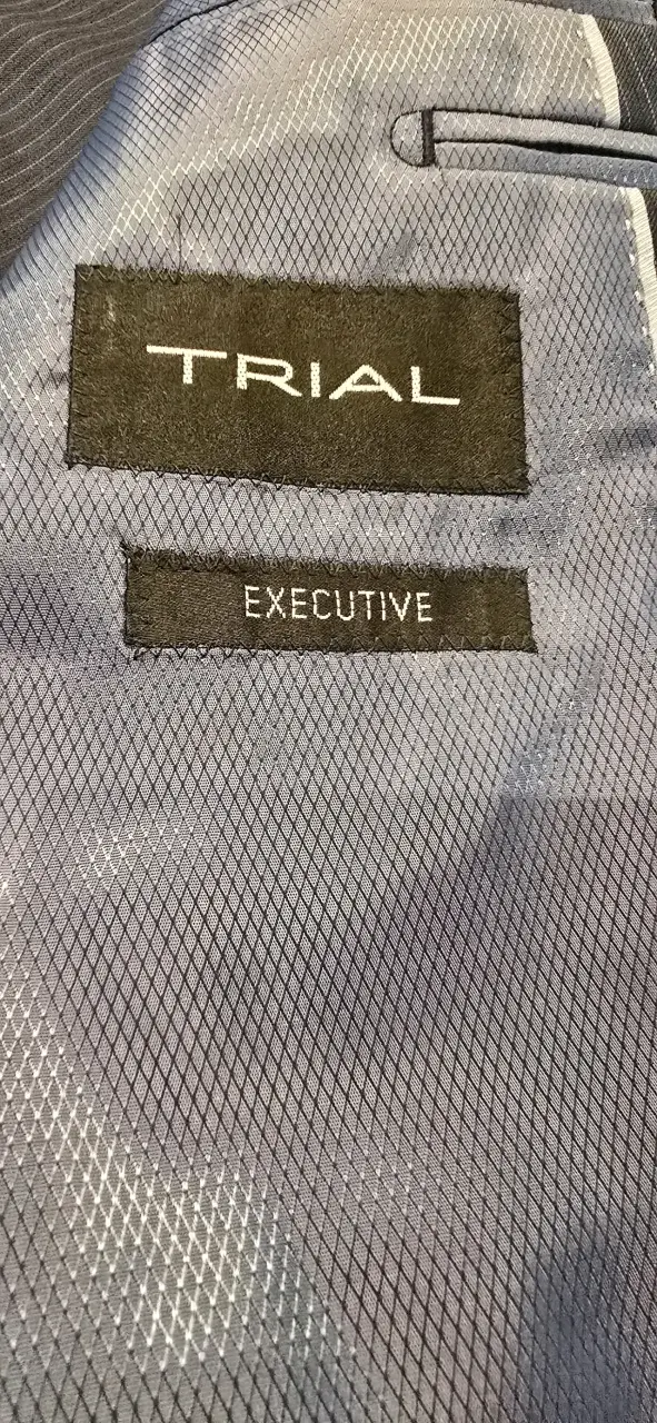 Traje azul a rayas Trial talla 46 - 5