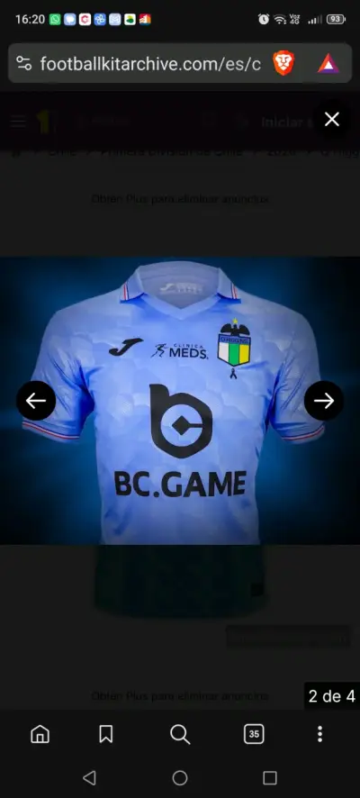 Camiseta O'Higgins 2026 Oficial Nueva Talla S - miniatura 2