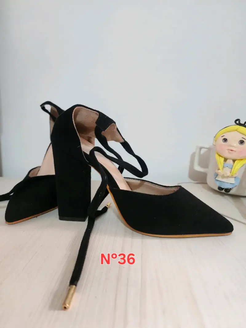 Zapatos de Tacón Alto Negros Talla 36 - 1
