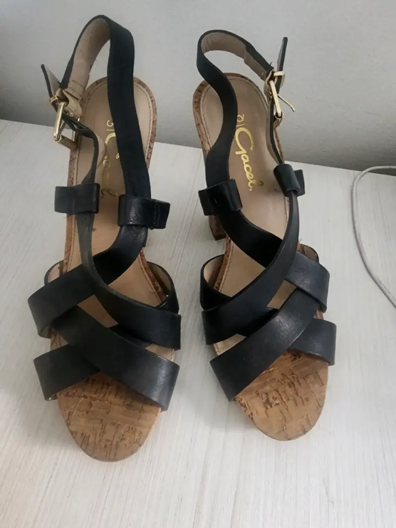 Sandalias de tacón alto negras talla 35 - 3
