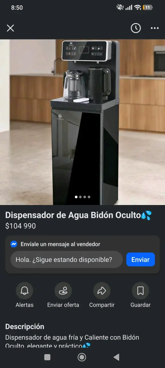 Dispensador de Agua Fría y Caliente con Bidón Oculto - 3