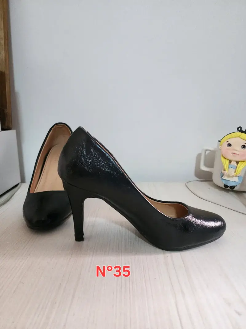 Zapatos de Tacón Negro Talla 35 - 1