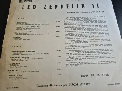 Vinilo Led Zeppelin II Edición Original Chilena - miniatura 2