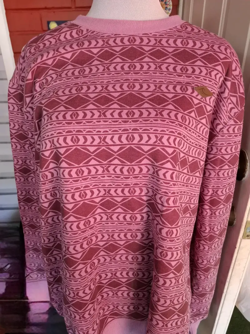 Poleron estampado rosa