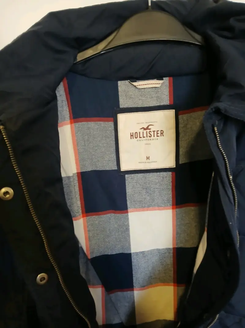 Chaqueta acolchada azul Hollister para mujer - 3