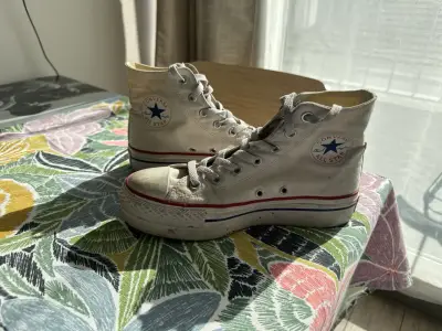 Zapatillas Converse All Star Plataforma Blancas - miniatura 1