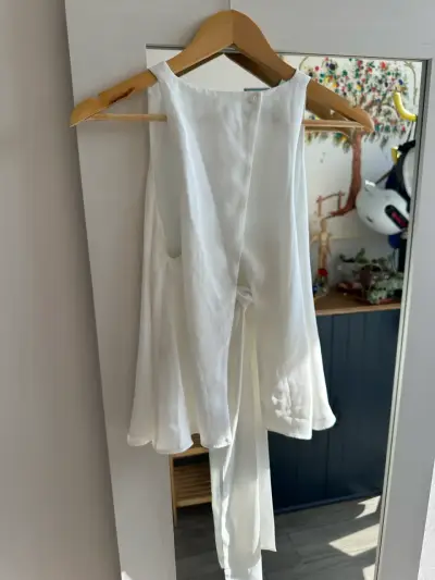 Blusa sin mangas blanca Zara Trafaluc - miniatura 3