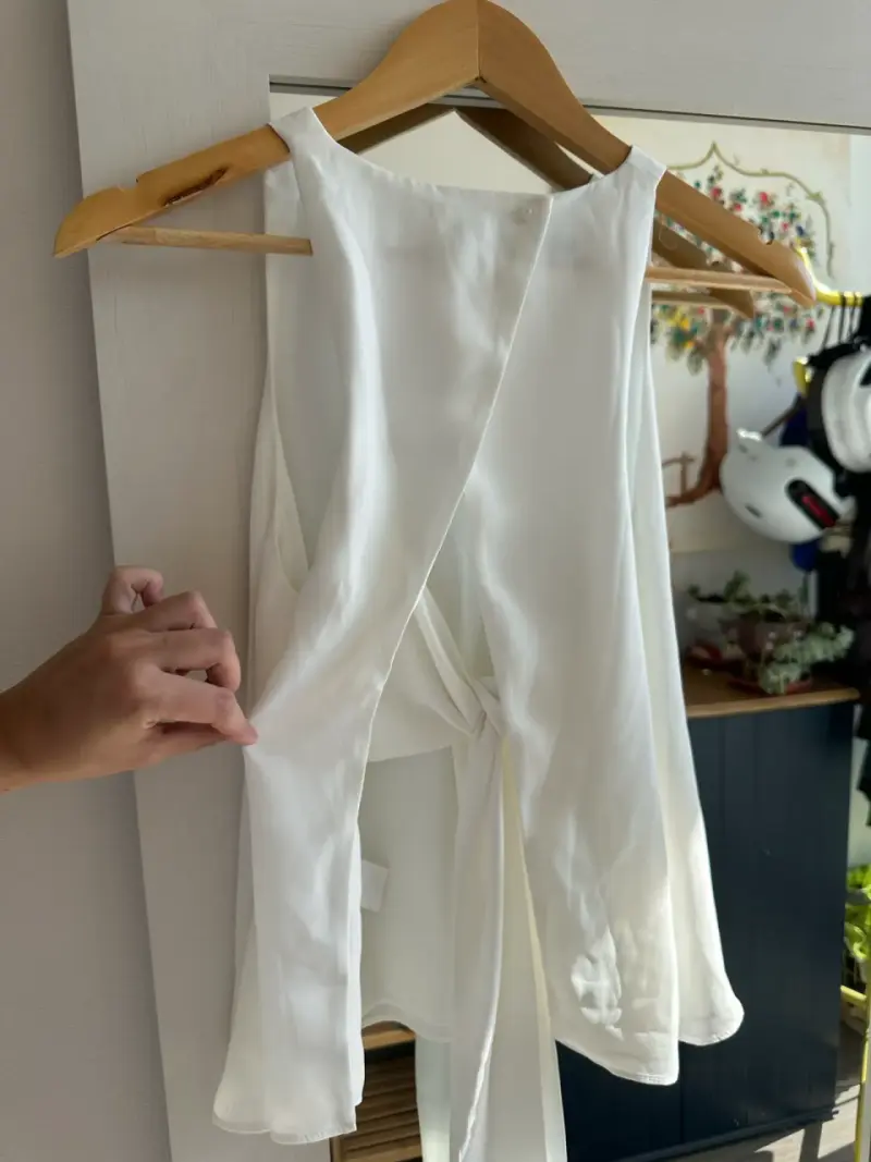 Blusa sin mangas blanca Zara Trafaluc - 4