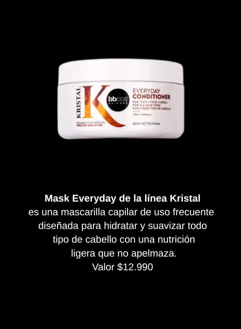 Mascarilla Capilar Kristal Bbcos 300ml