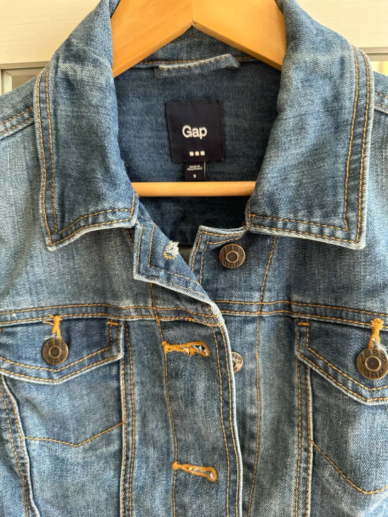 Chaqueta de Mezclilla Azul Gap Mujer - 2