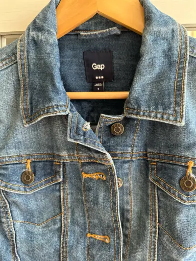 Chaqueta de Mezclilla Azul Gap Mujer - miniatura 2