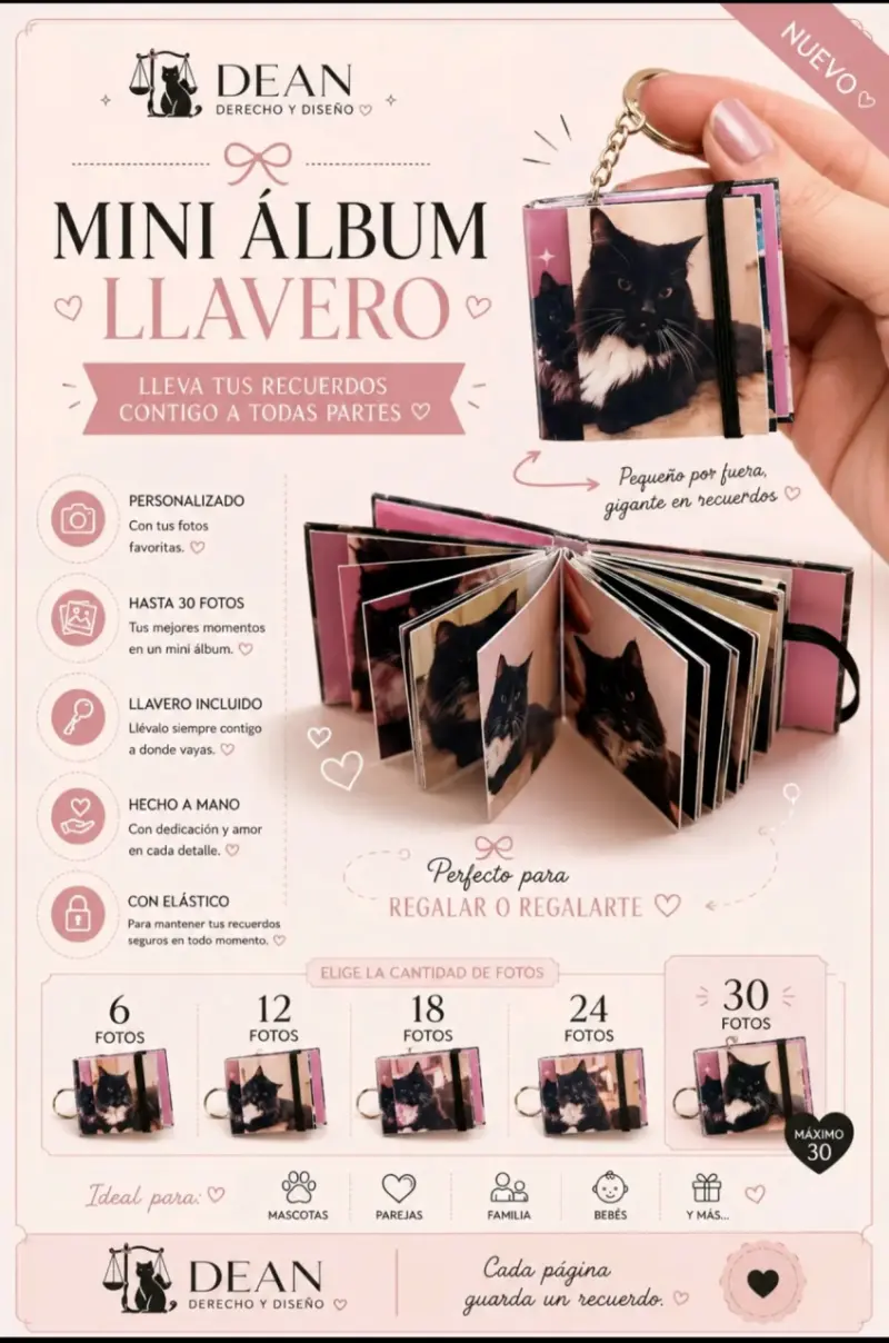 Mini álbum llavero personalizado - 1