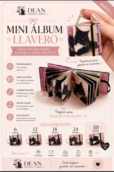 Mini álbum llavero personalizado - miniatura 1