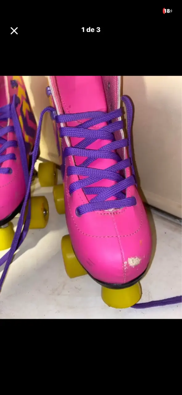 Patines de Cuatro Ruedas Rosados para Niña - 2