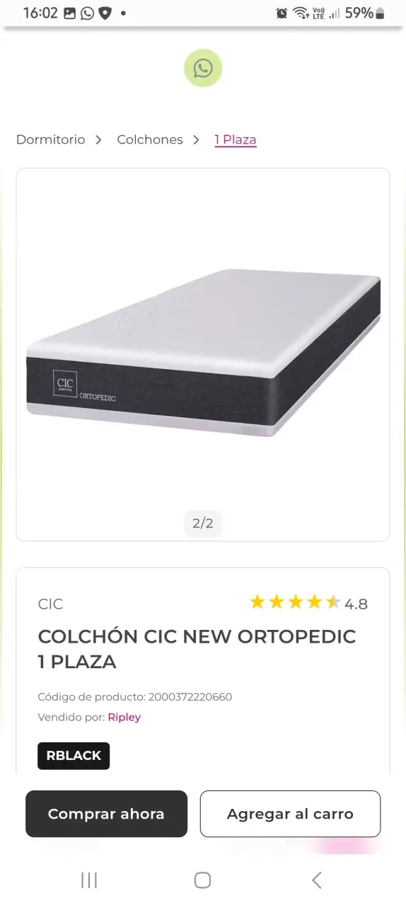 Colchón CIC New Ortopedic 1 Plaza - 2